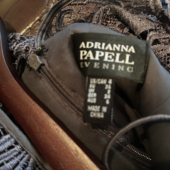 Adrianna Papell dress. Size 4 charcoal gray. - Picture 2 of 3
